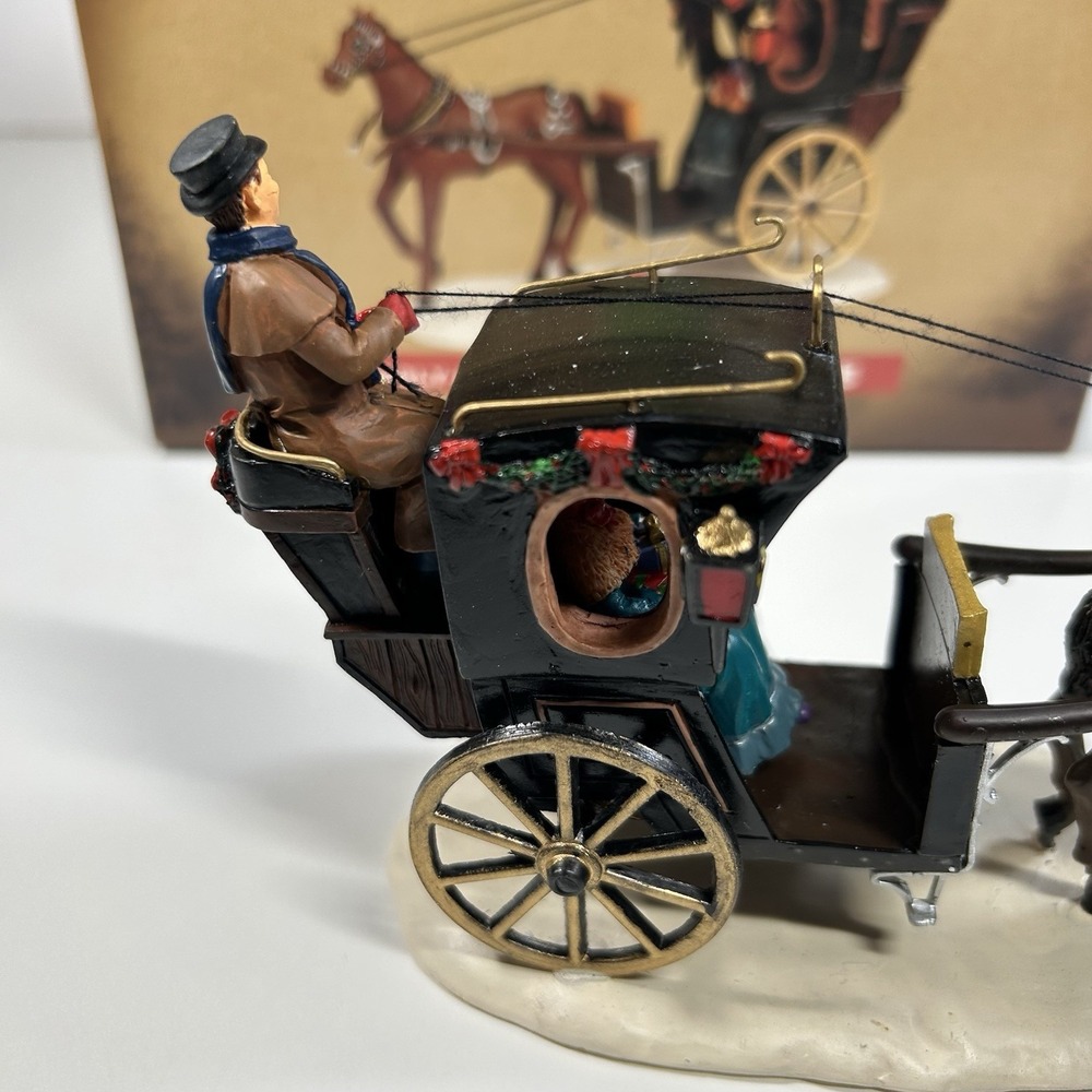 Lemax Hansom Cab Horse and Carriage Village Collection 2000 #03329 with Box‎ - Picture 8 of 14